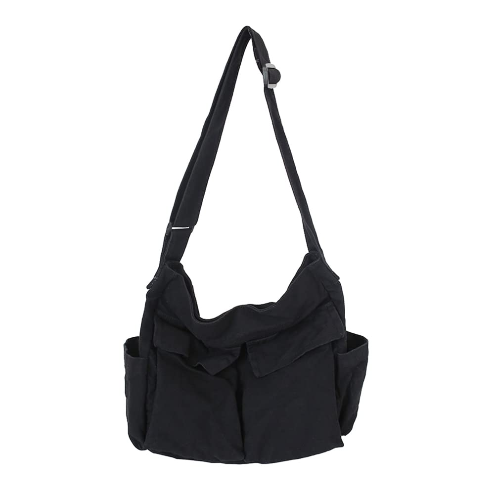 Stylish Canvas Messenger Bag for Women & Men - Large Hobo Crossbody Shoulder Tote with Multiple Pockets | Perfect for Work, Travel & Daily Commute