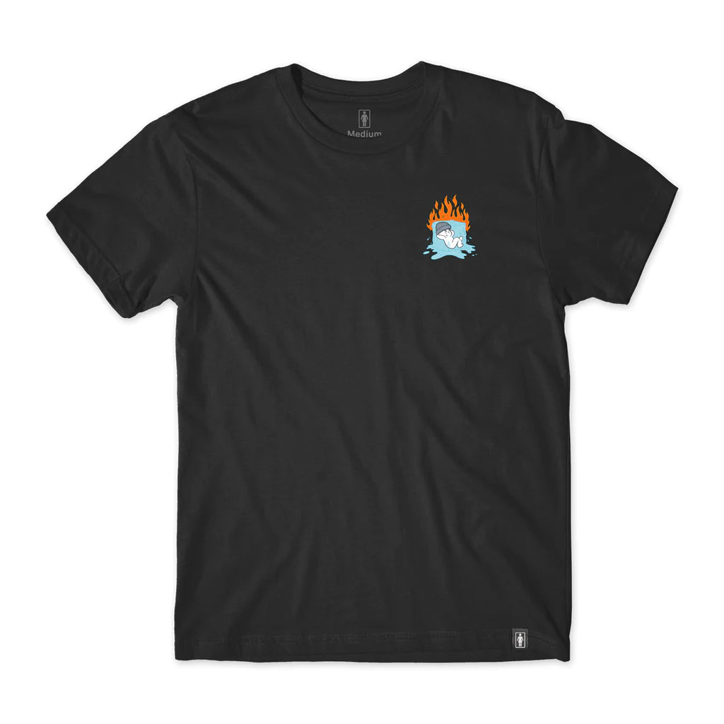 Girl Skateboards Ice Cold Tee Black - Cool Graphic Skate T-Shirt for Men & Women - Perfect for Skateboarding, Streetwear & Casual Outfits