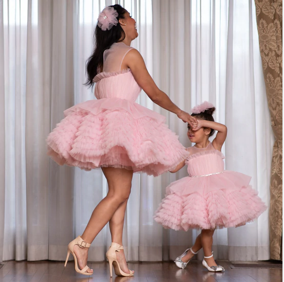Matching Pink Perfect Dress for Mom and Daughter - Mother Daughter Outfits for Family Photos, Parties & Special Occasions