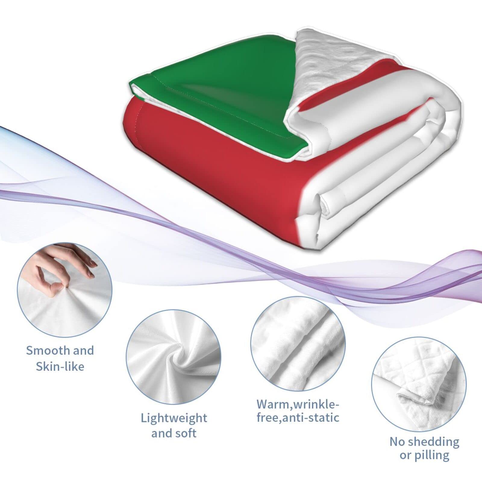Italian Flag Baby Blanket - Soft 30x40 Inch Swaddling Blanket for Newborns & Toddlers | Perfect for Nursery, Photo Shoots & Gifts