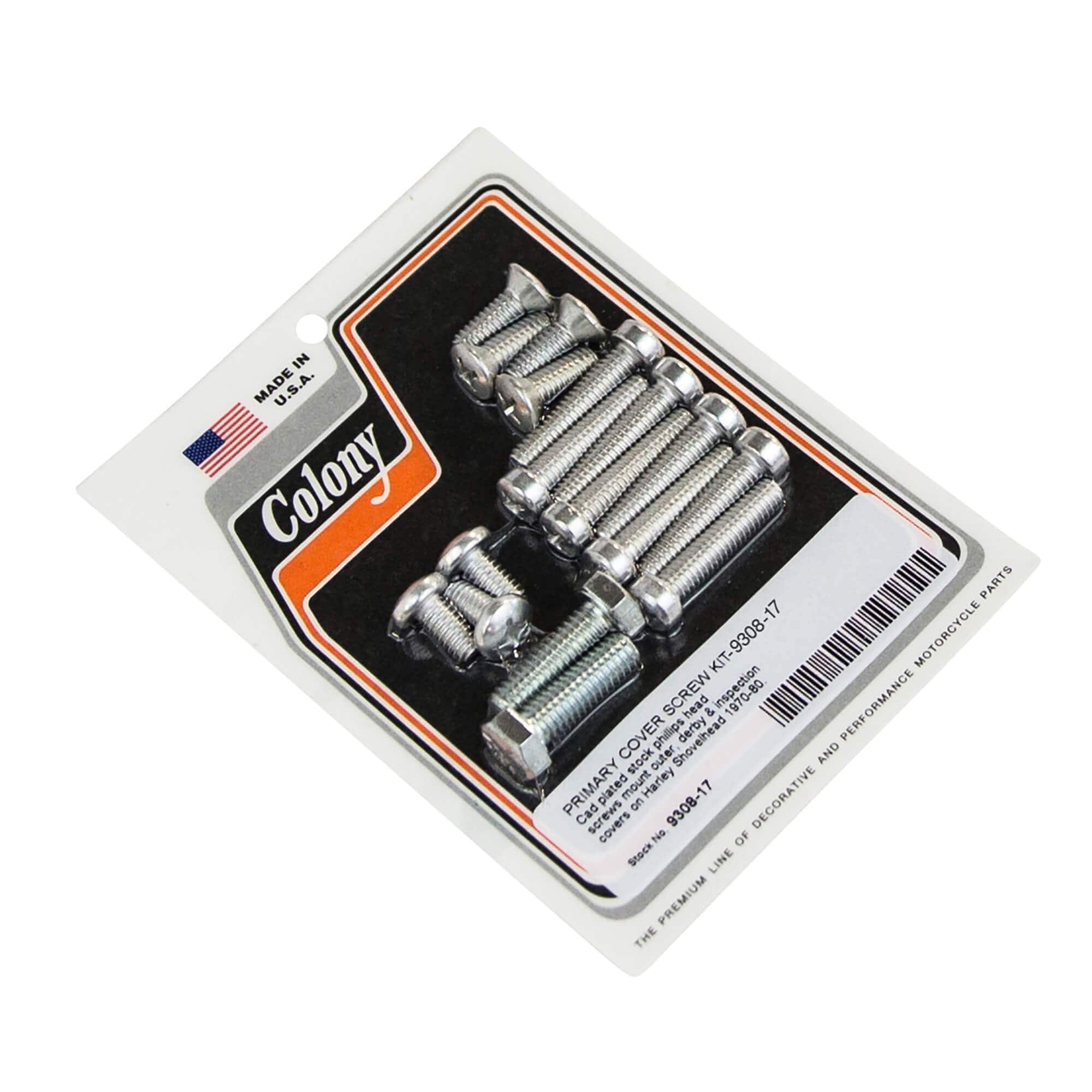 17-Piece Primary Cover Screw Kit for 1970-1980 Harley Davidson Shovelhead - CAD Plated Replacement Parts for Motorcycle Maintenance & Restoration
