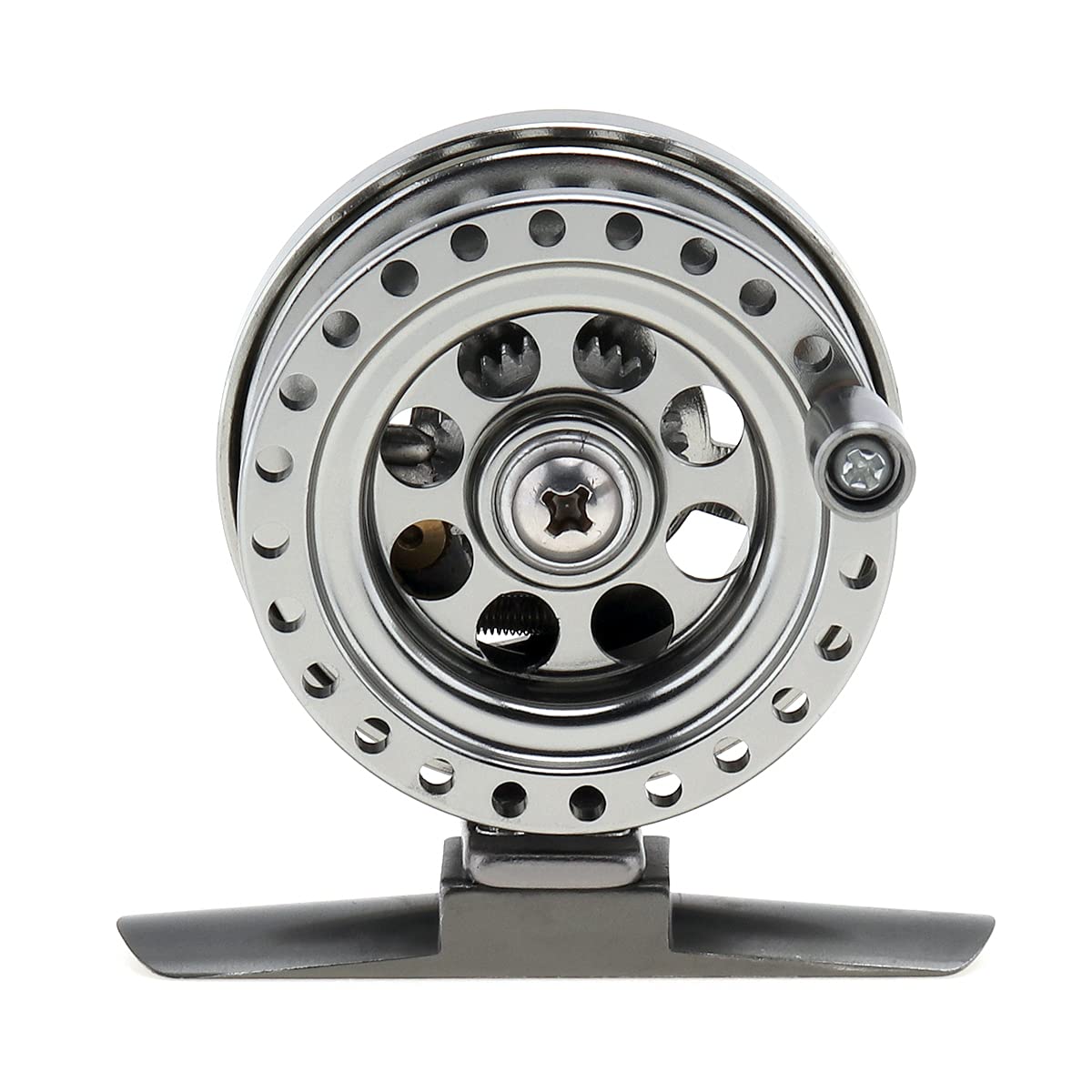 Nostalgie 50mm Aluminum Alloy Fishing Reel - 1:1 Gear Ratio, Ultra-Light, Left/Right Hand Interchangeable - Perfect for Ice Fishing, Fly Fishing & Freshwater Angling