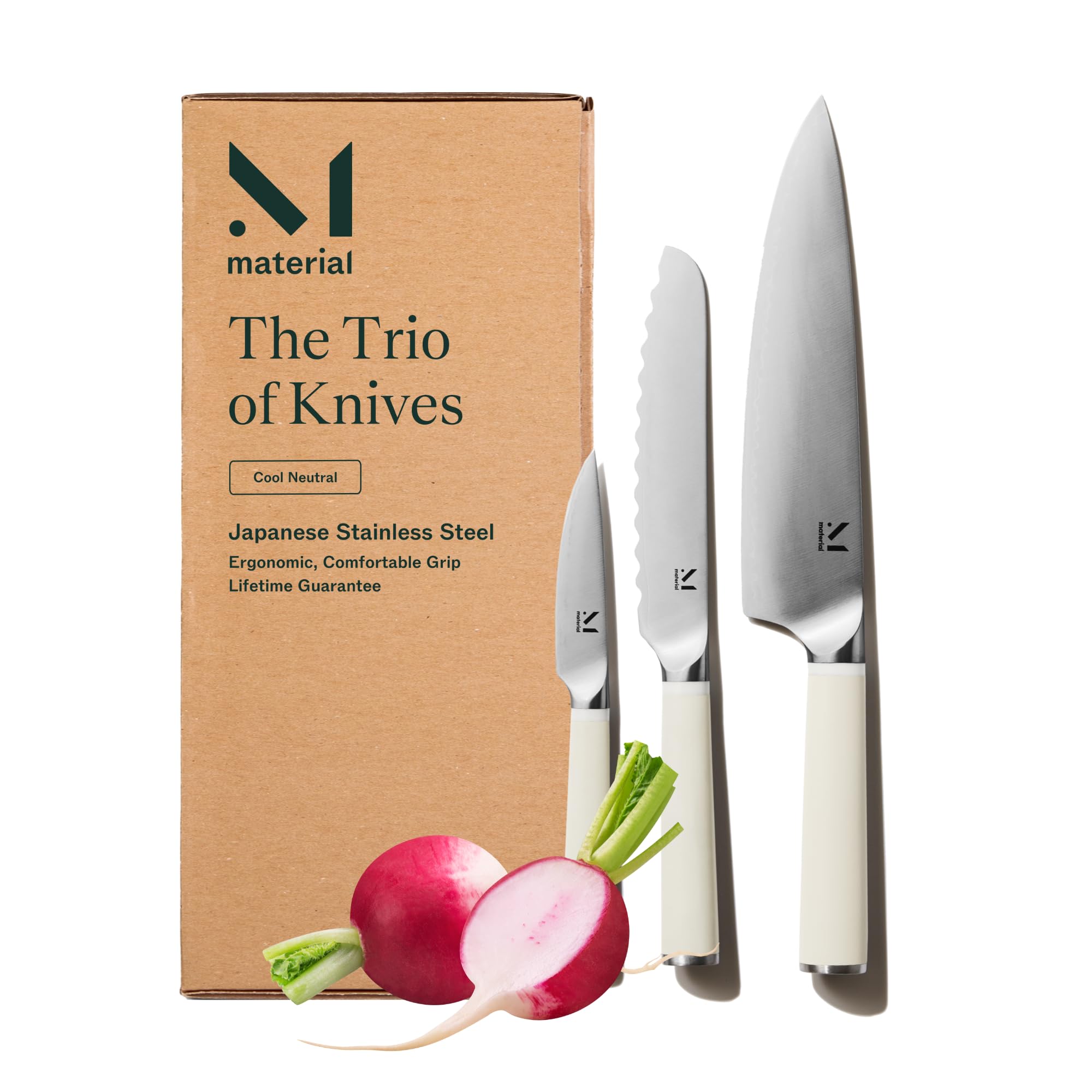 Premium Japanese Chef's Knife Set - 3-Piece Carbon Stainless Steel Kitchen Knives for Chopping, Slicing & Dicing - Razor Sharp Blades with Ergonomic Handles - Perfect for Home Cooks & Professional Chefs - Ideal for Meat, Vegetables & Sushi Preparation
