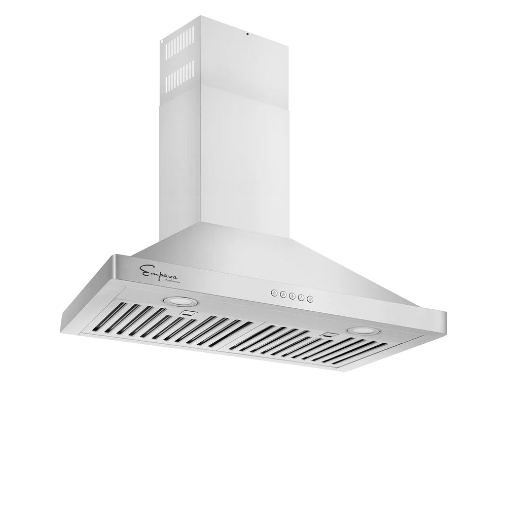 Empava 30-Inch Stainless Steel Wall Mount Range Hood - 400 CFM Ducted Kitchen Vent with Filters | Modern Kitchen Ventilation for Home Cooking & Smoke Removal