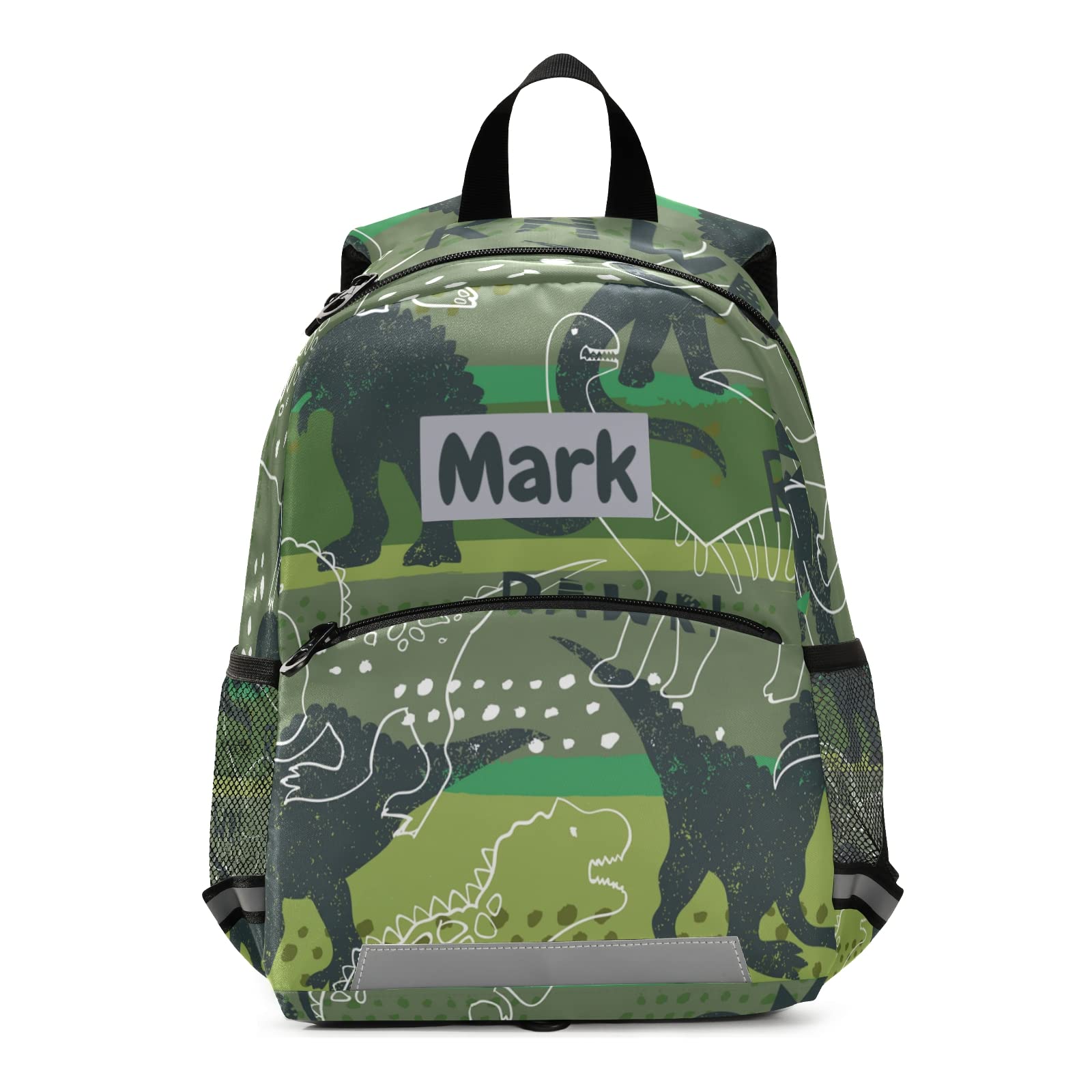 Custom Dinosaur Kids Backpack with Name - Personalized Toddler Backpack for Boys & Girls | Adjustable Chest Strap for School, Preschool & Daycare | Perfect for Daily Use, Travel & Outdoor Adventures