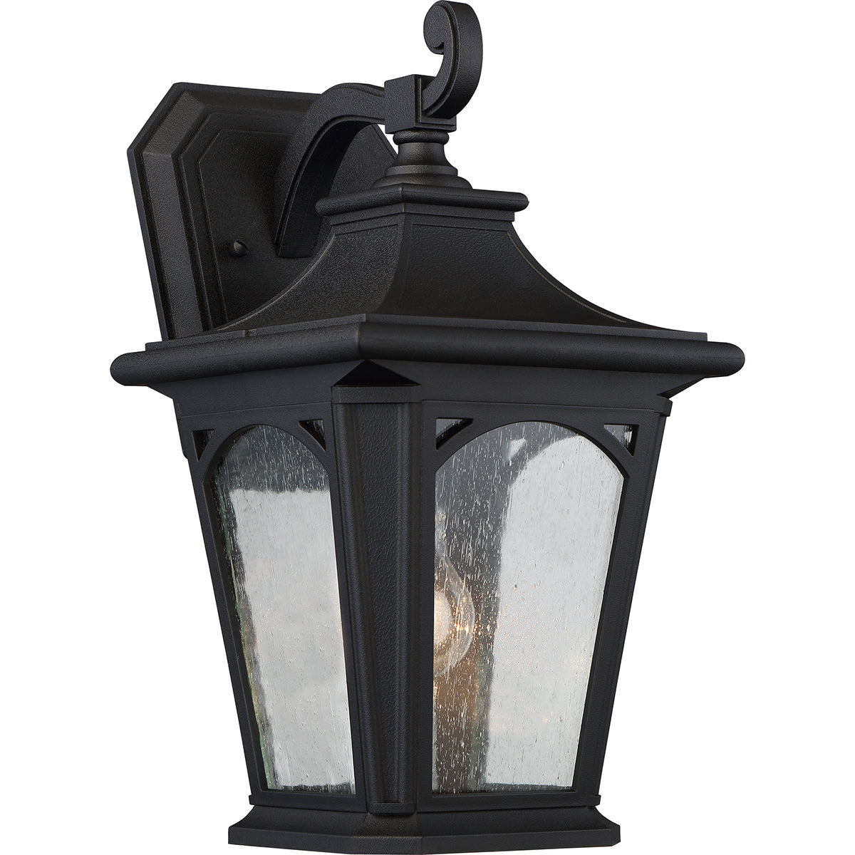Bedford Small/Medium/Large Wall Lantern with Mystic Black Finish - Outdoor Lighting for Porch, Patio, and Garden Decor