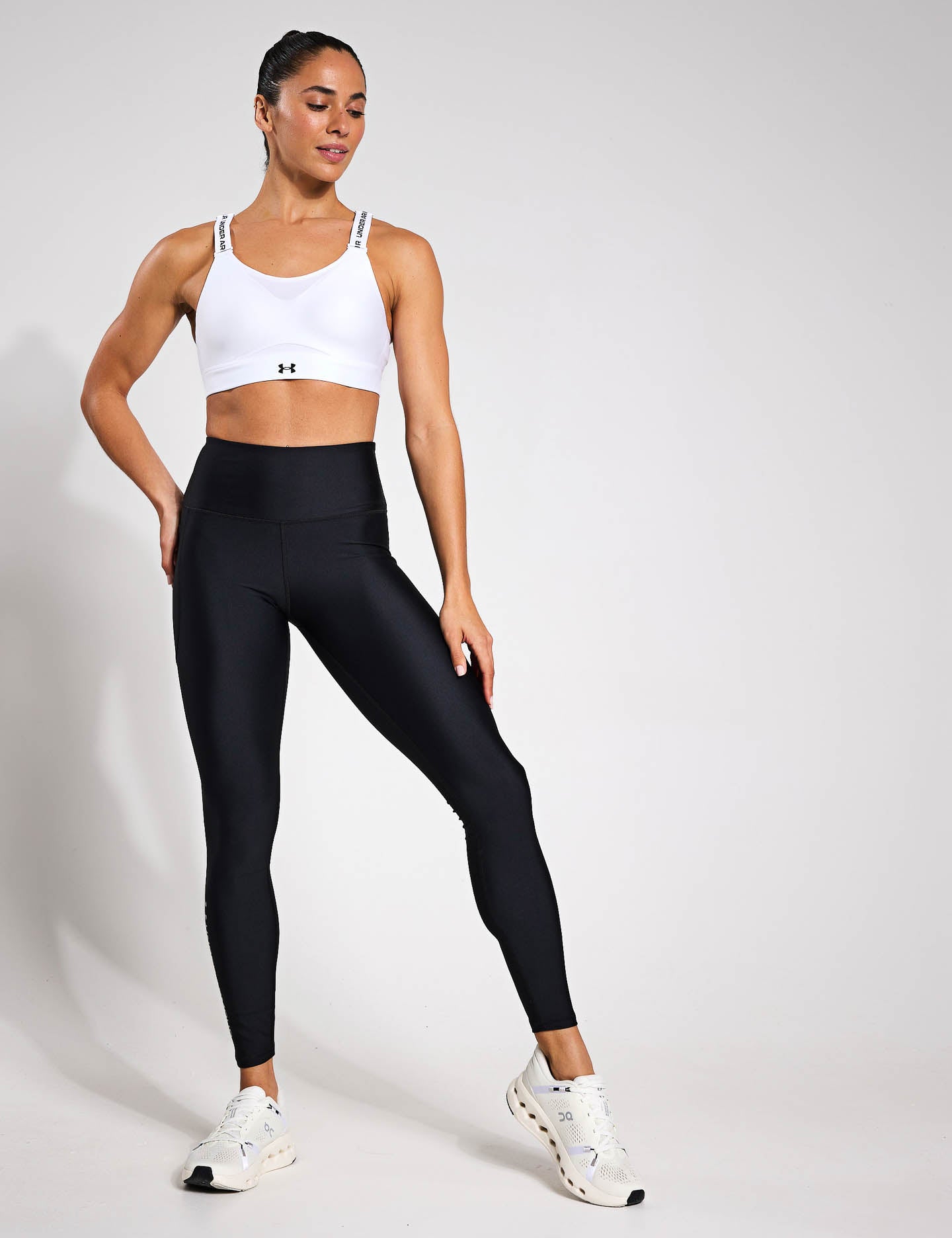Infinity 2.0 High Impact Sports Bra for Women - Breathable White Workout Top for Running, Yoga & Gym - Plus Size Support & Comfort