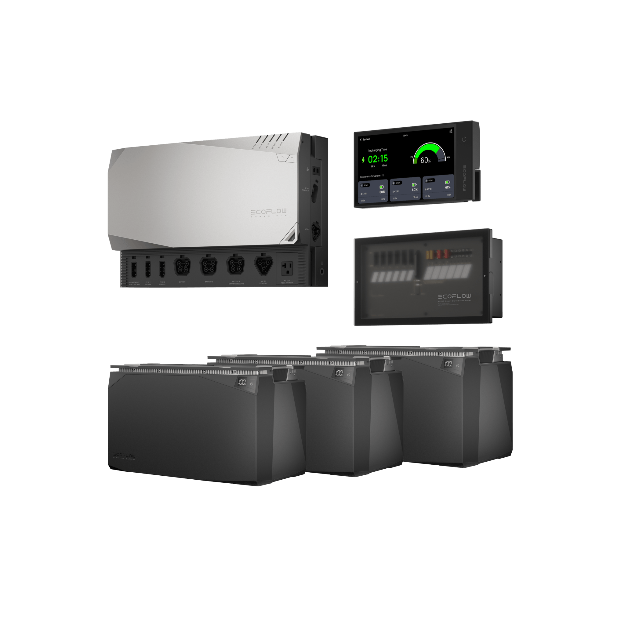 EcoFlow 15kWh Solar Power Kit - Portable Home Battery Backup System for Off-Grid Living, Emergency Power & RV Camping