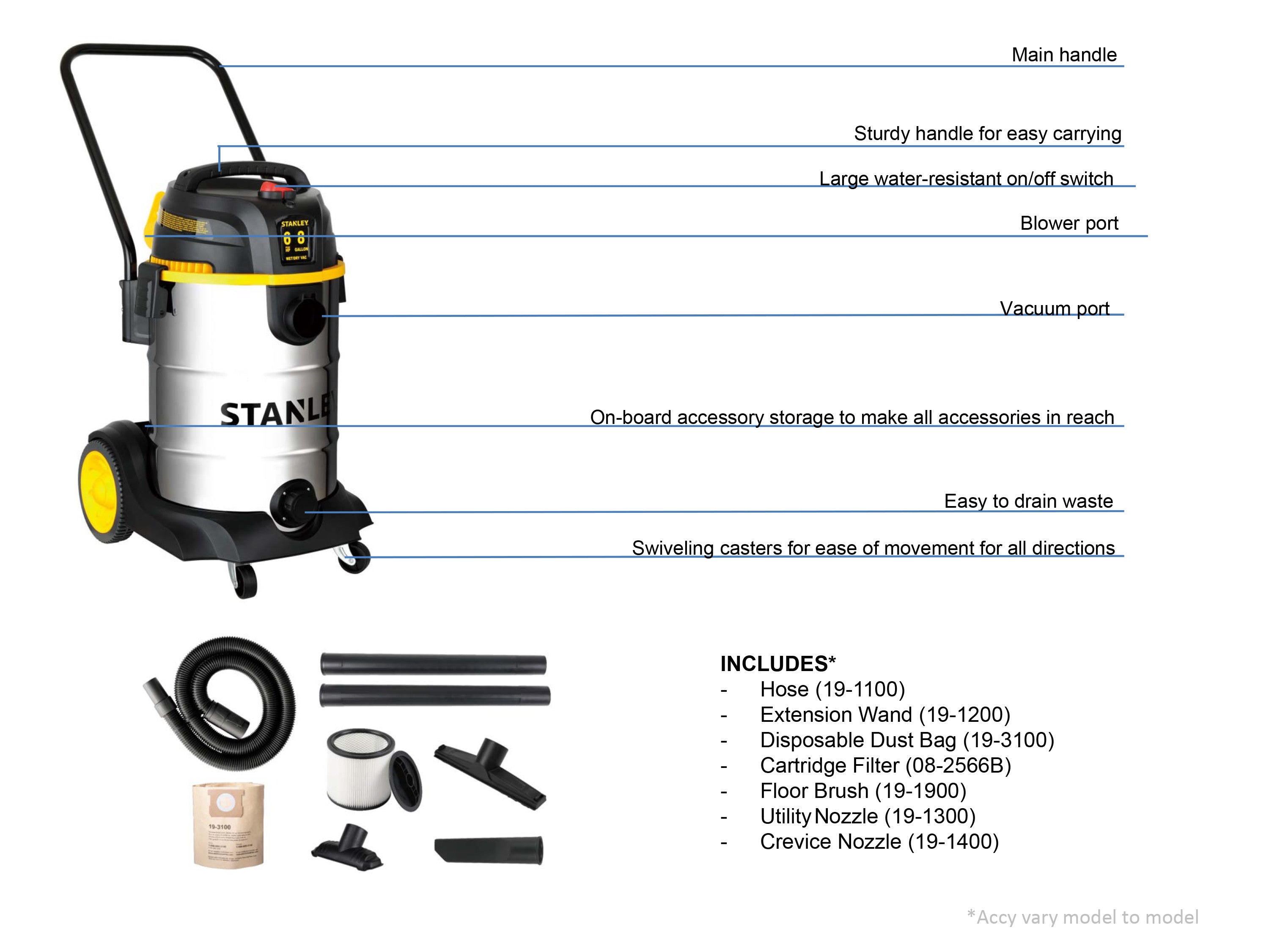 6.0 HP 8 Gallon Stainless Steel Air Compressor with Cart - SL18402 8B | Powerful & Portable for Home Garage, Workshop & DIY Projects