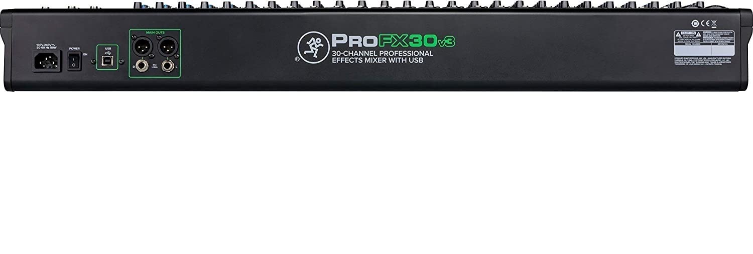 Mackie ProFX30v3 30-Channel Professional Audio Mixer with USB Interface & Built-In Effects - Perfect for Live Sound, Studio Recording & Podcasting