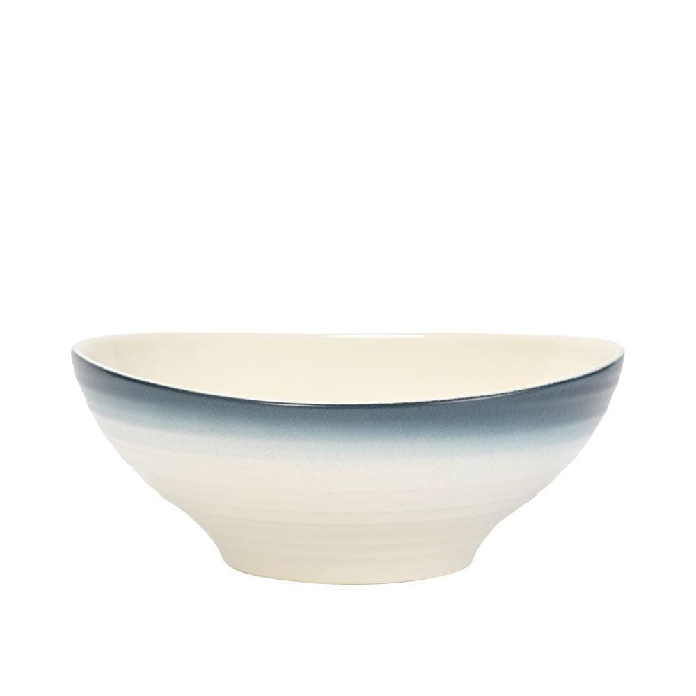Swirl Ombre Blue 4-Piece Dinnerware Set - Plates, Bowls, Cups & Saucers for Stylish Dining & Home Decor | Perfect for Everyday Meals, Parties & Table Setting