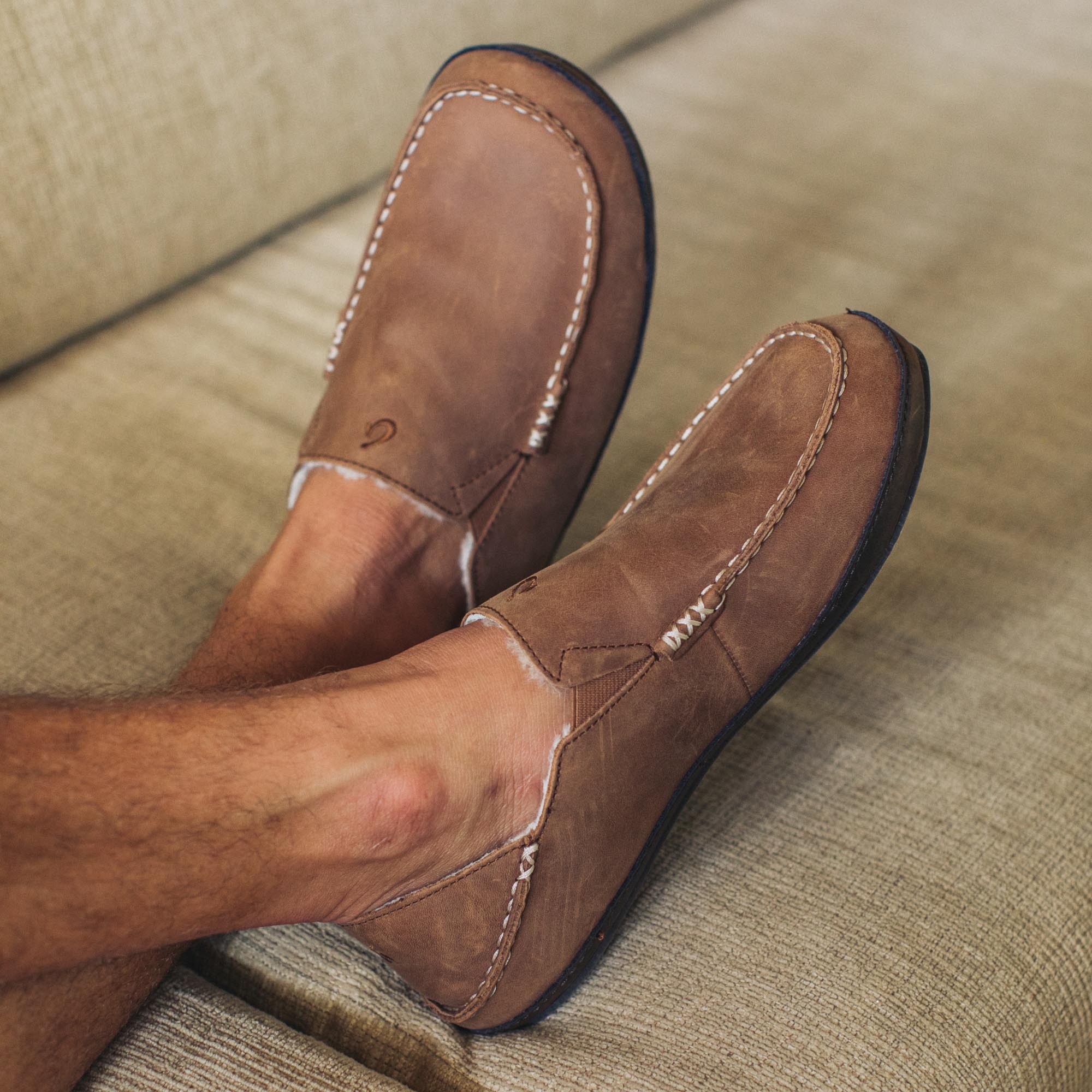 Comfortable MoloÄ Slippers in Toffee & Dark Wood Colors - Cozy House Shoes for Indoor Relaxation & Lounge Wear