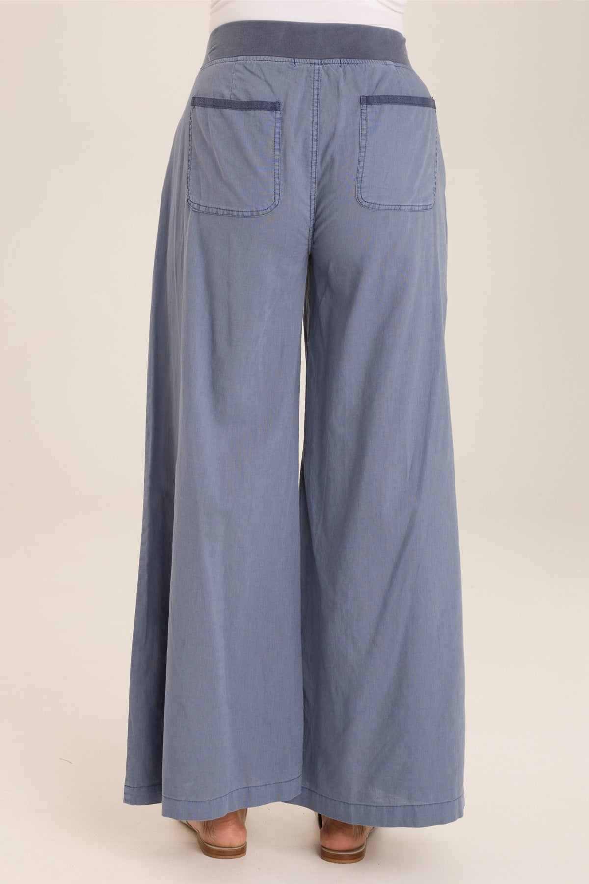 Terri Women's High Waist Wide Leg Pants - Comfortable Stretch Trousers for Work, Office & Casual Wear | Plus Size Available
