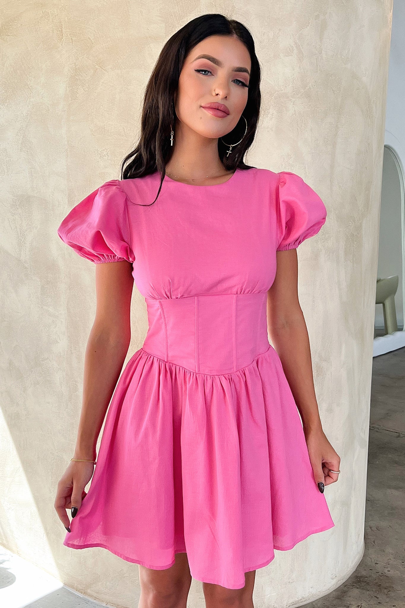 Jordyn Dress in Hot Pink - Women's Fashion Bodycon Mini Dress for Party, Night Out & Special Occasions