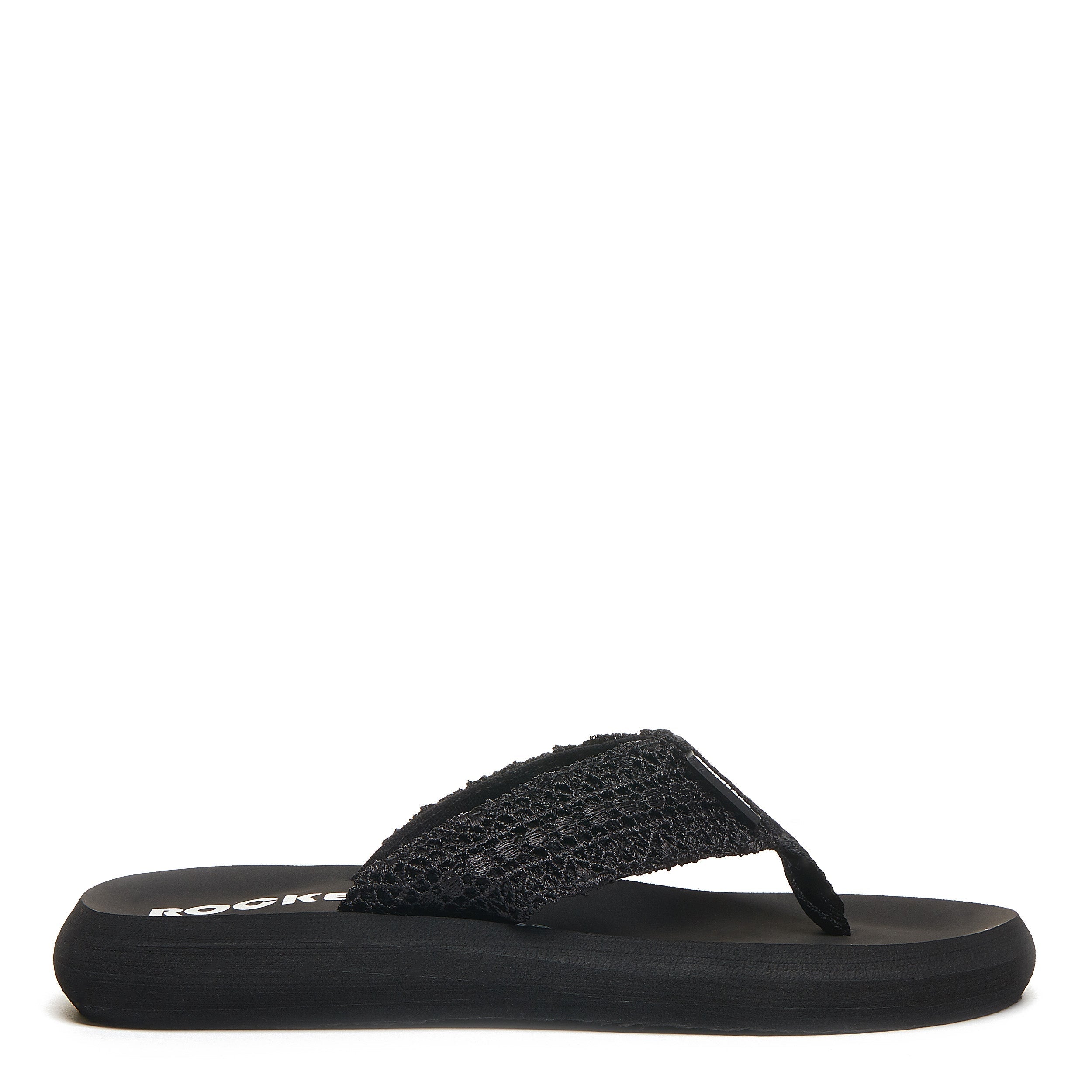 Stylish Black Crochet Flip Flops for Women - Comfortable Summer Beach Sandals with Sunset Design | Perfect for Vacation, Poolside, and Casual Outings