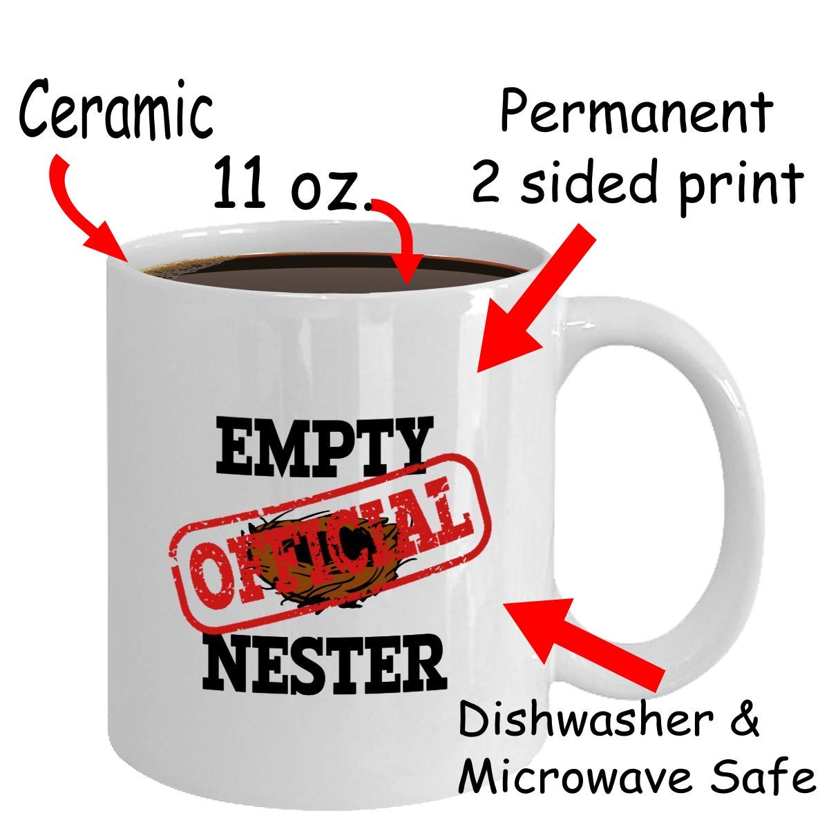Best Empty Nester Coffee Mug - Funny Retirement Gift for Parents - Perfect for Morning Coffee & Relaxation at Home