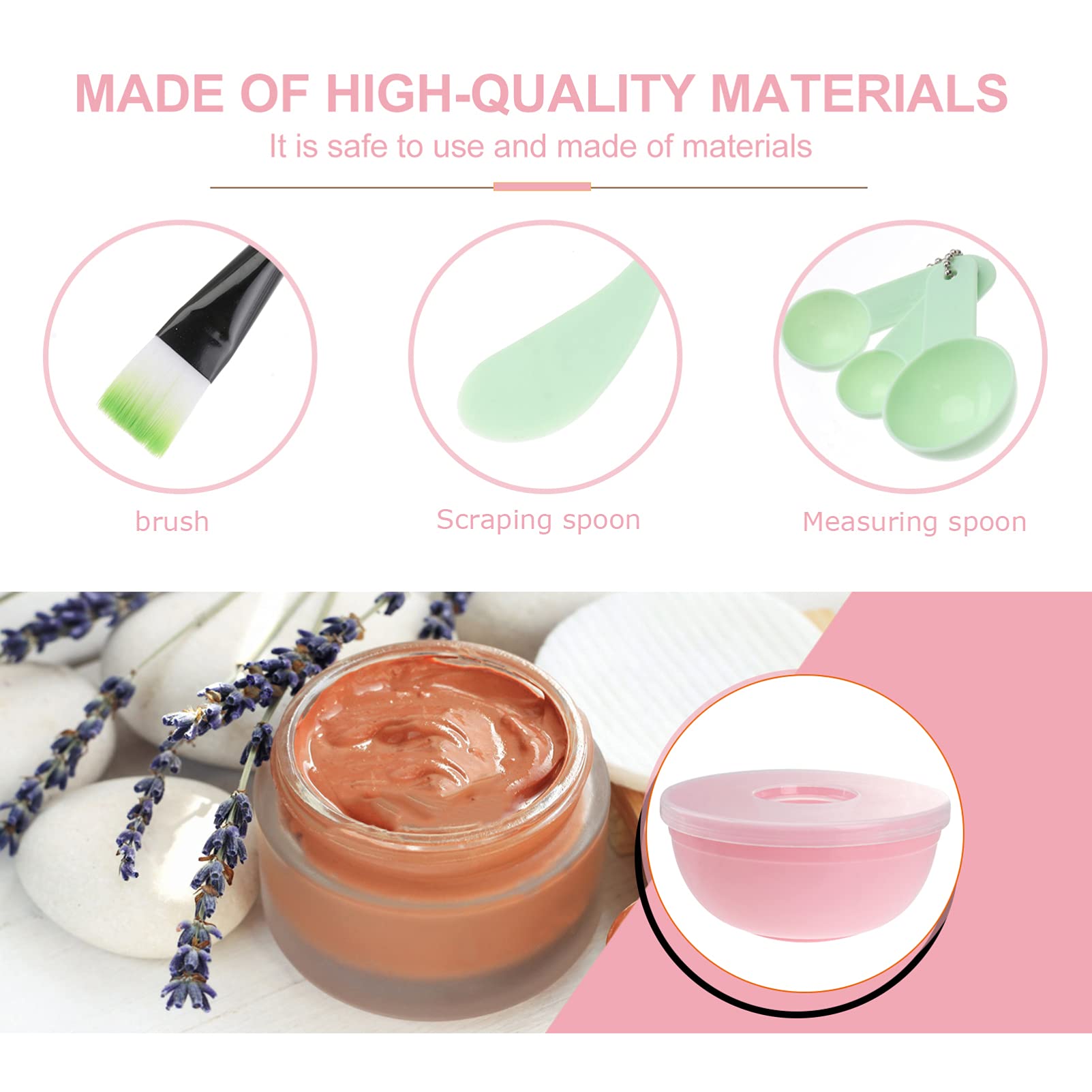 2 Sets DIY Facial Mask Bowl Kit with Stirring Rod, Brush & Anti-Drop Design - Professional Skincare Mixing Tools for Spa, Home Beauty & At-Home Facial Treatments