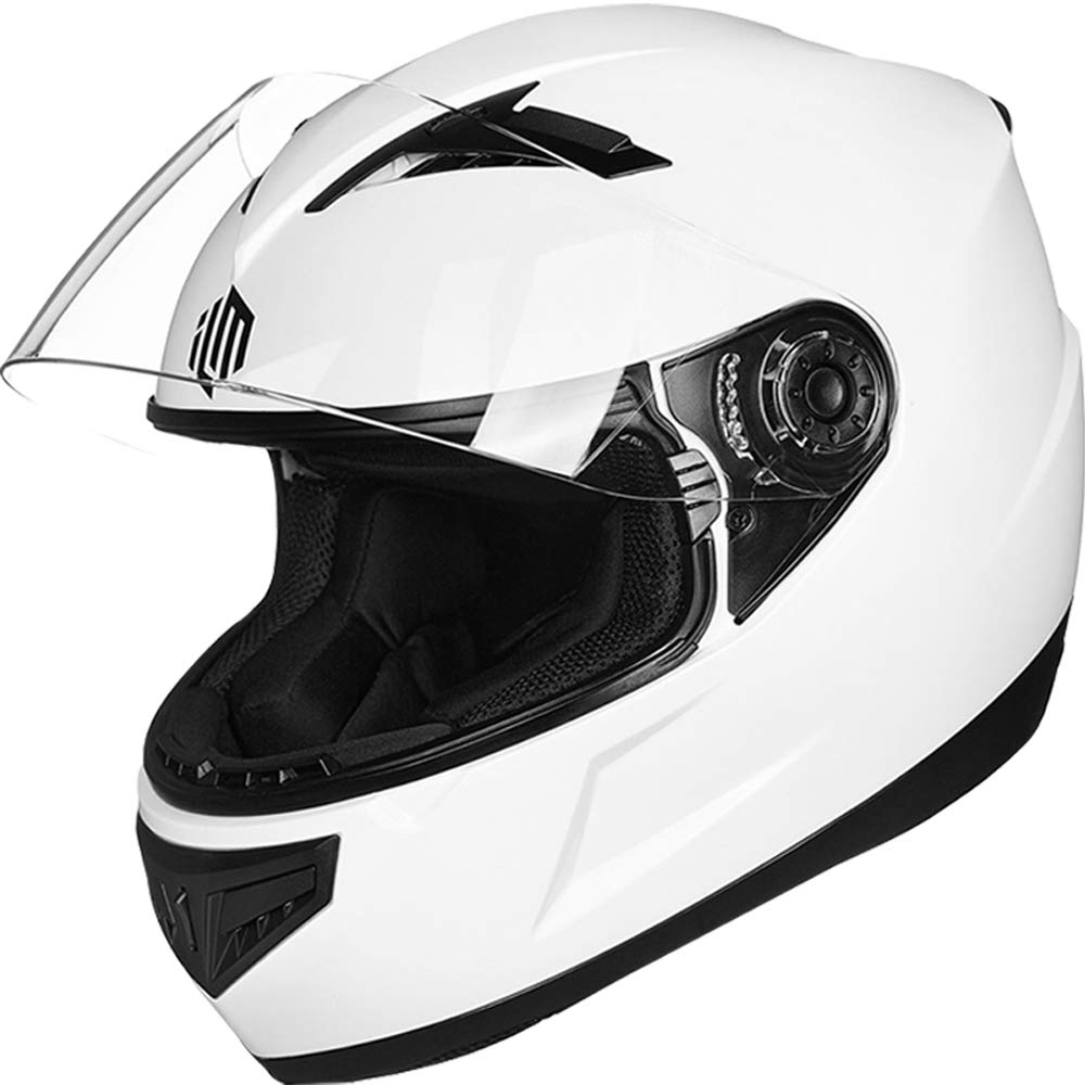 **ILM Full Face Youth Kids Motorcycle Helmet - DOT Approved ATV/Dirt Bike/Street Bike Safety Gear (White, X-Large) - Perfect for Off-Road Adventures & Urban Riding**