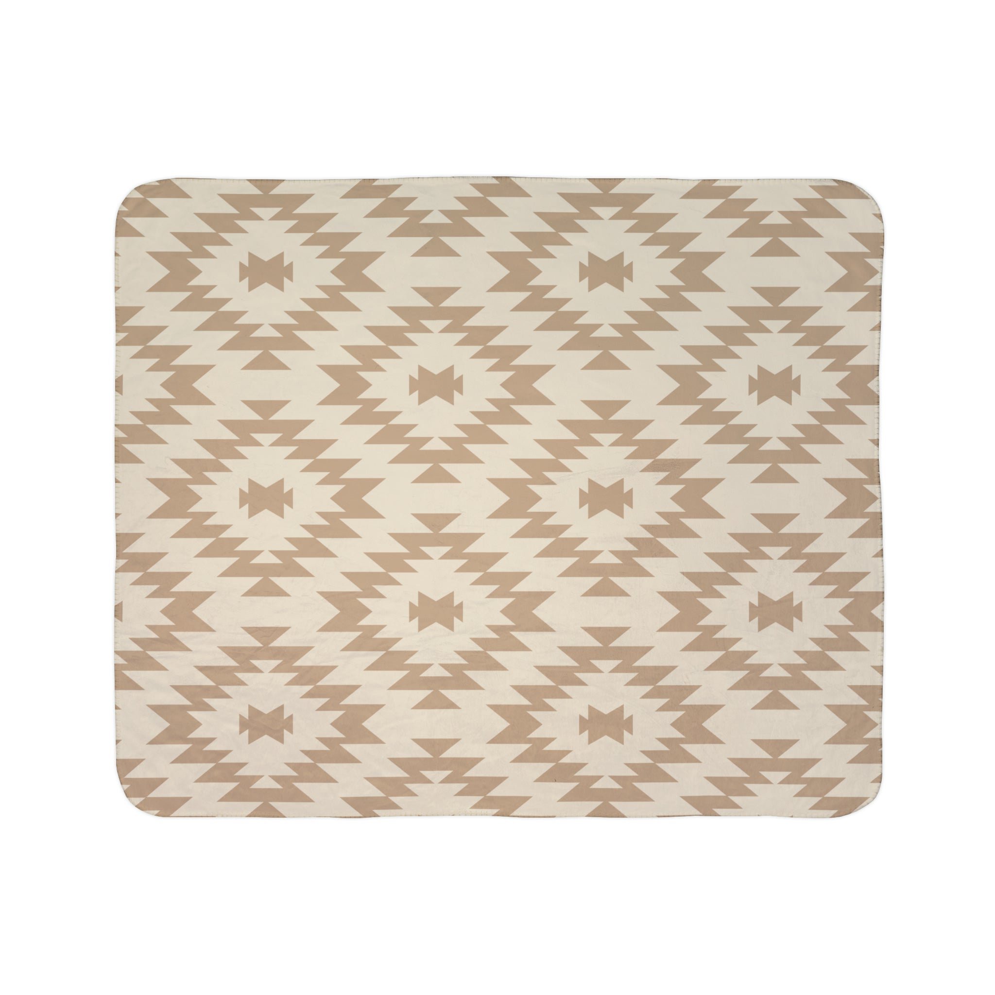 Soft Fleece Sherpa Throw Blanket - Southwestern Rio Sand Design for Cozy Living Room & Bedroom - Perfect for Snuggling on the Couch or Adding Warmth to Your Bed