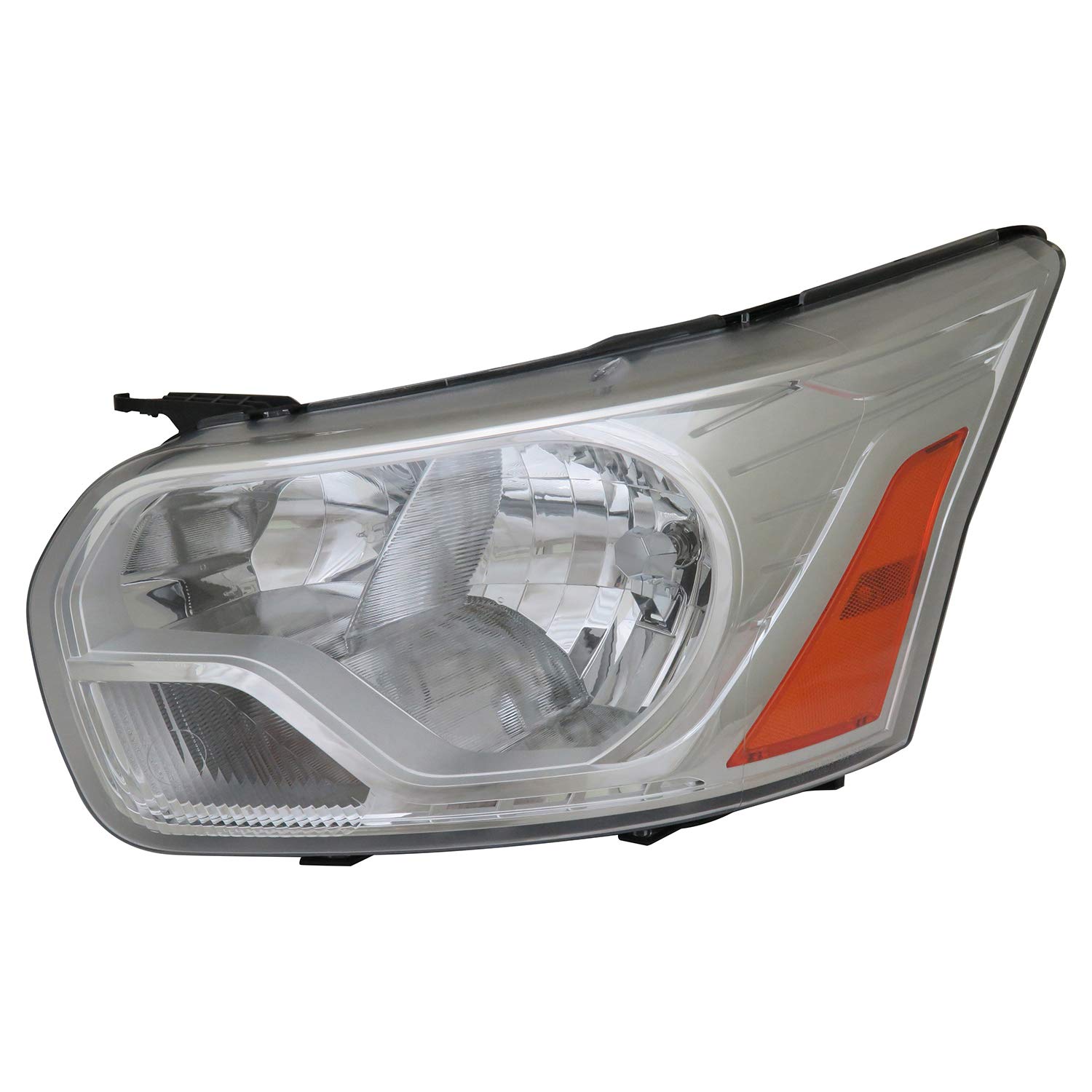 Replacement Chrome Driver Side Headlight Assembly Without Logo - CRSHL02453 | Compatible with Select Car Models | Perfect for Night Driving & Vehicle Restoration