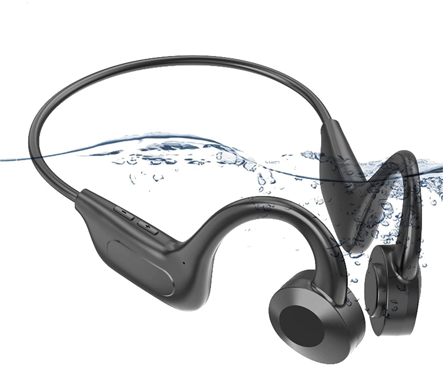 CrazyPig VG02 Wireless Bone Conduction Headphones - Open-Ear Bluetooth Headset with Mic, 8H Playtime, IP67 Waterproof for Running, Workout, Cycling & Outdoor Sports