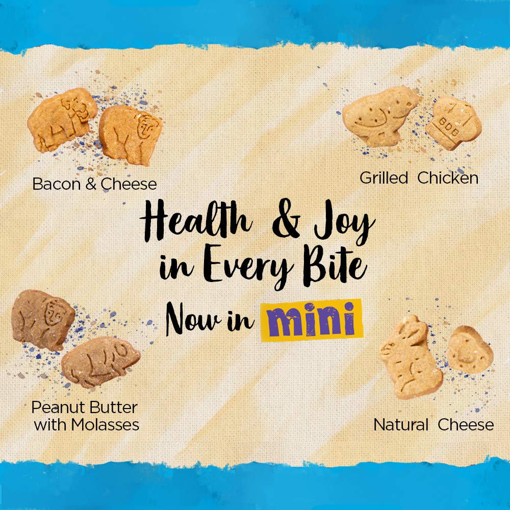 Blue Dog Bakery Natural Dog Treats - Mini Crunch Assorted Flavors (16.2oz, 3 Pack) | Healthy Training Rewards & Snacks for Small to Medium Dogs