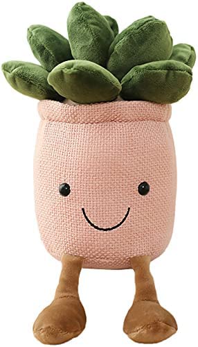 Soft Plush Stuffed Plant Toys for Kids - Realistic Simulation Potted Succulent Plush Doll, Cute Decorative Pillow for Home, Nursery & Playroom Decor - Perfect Gift for Girls & Boys