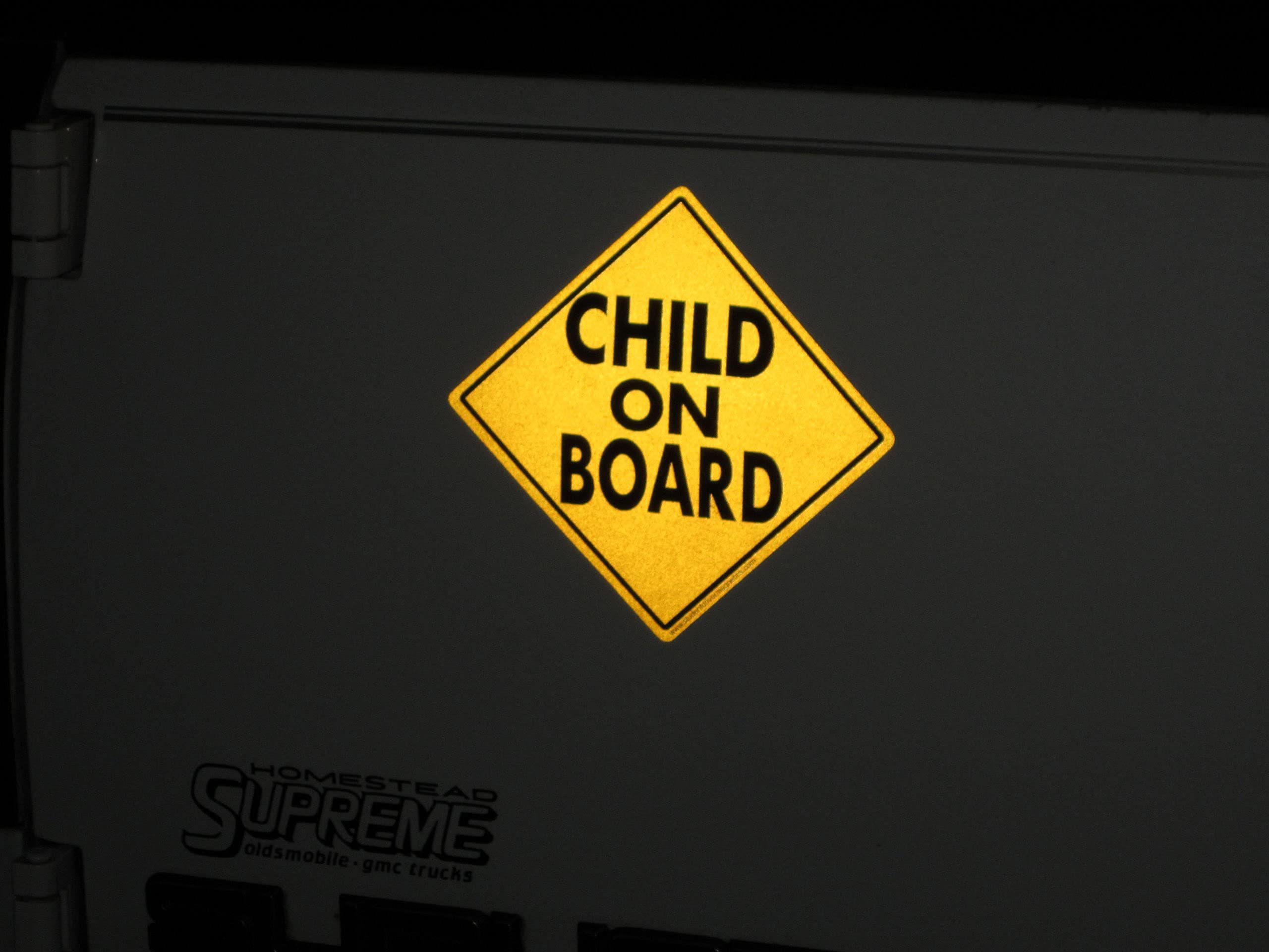 Child on Board Reflective Car Magnet - Safety Decal for Family Vehicles, School Pickup & Road Trips