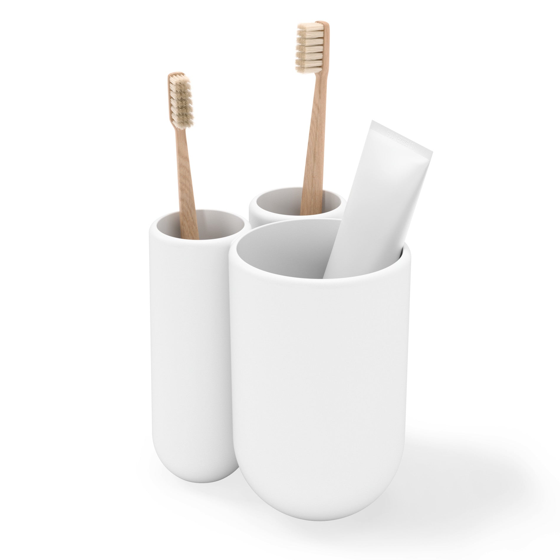 Touch Organizer & Toothbrush Holder - Bathroom Countertop Organizer for Toothbrushes, Makeup Brushes, and Essentials | Perfect for Home, Travel, and Vanity Organization