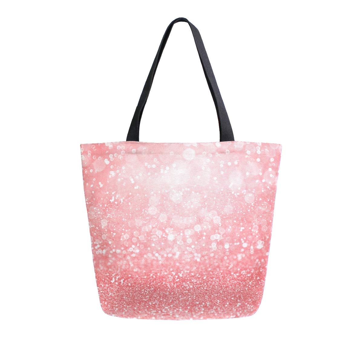 Eco-Friendly Coral Pink Canvas Tote Bag - Reusable Grocery Shopping Bag with Sturdy Handles - Perfect for Groceries, Beach Trips & Daily Commute