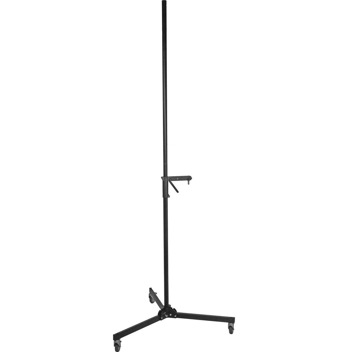 Manfrotto 231B 8-Foot Professional Black Light Stand with Adjustable Sliding Arm - Perfect for Photography Studios, Video Production & Live Streaming Setups