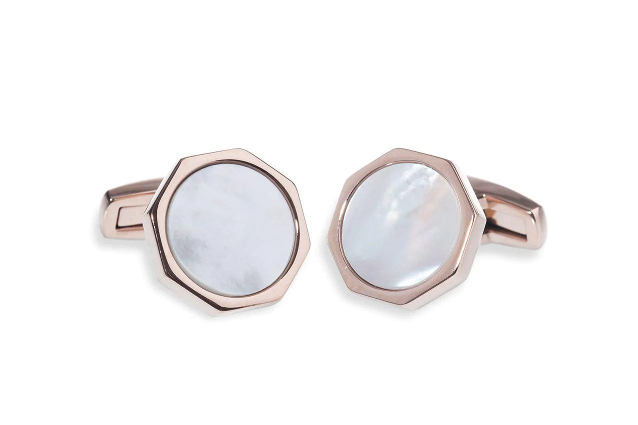 Elegant Rose Gold Cufflinks for Men - Perfect for Grooms, Best Men, Ushers & Father of the Bride - ROCHESTER Collection - Ideal for Weddings, Formal Events & Special Occasions