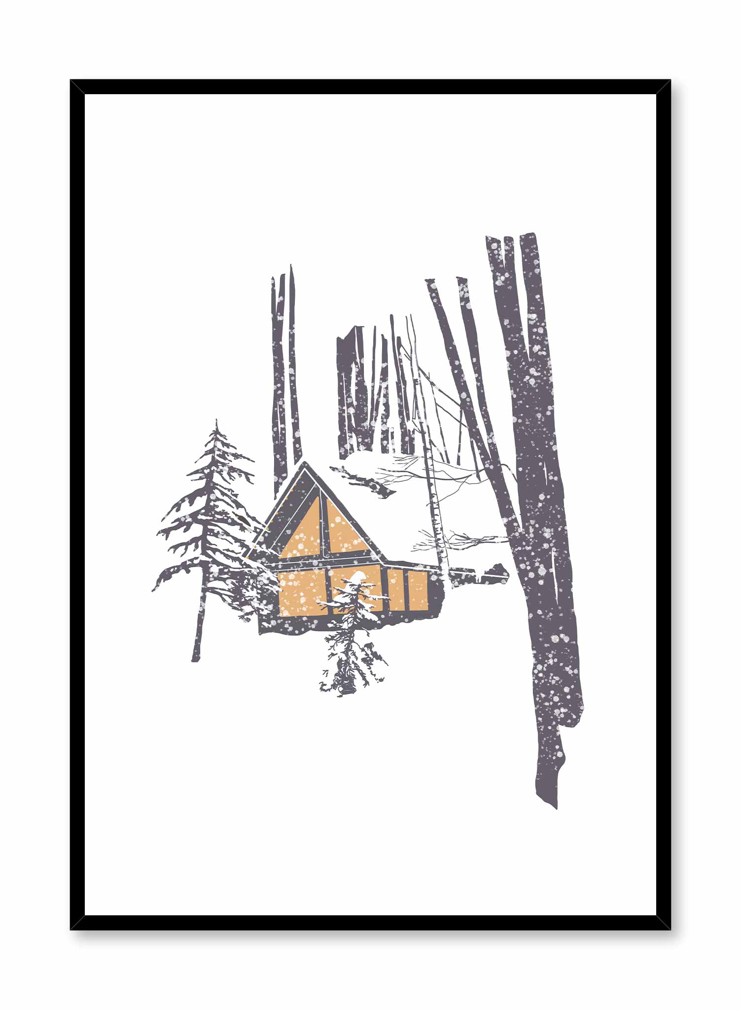 Hibernating Bear Wall Art Poster - Nature Wildlife Decor for Home, Office & Cabin - Perfect for Bedroom, Living Room & Wilderness Retreats