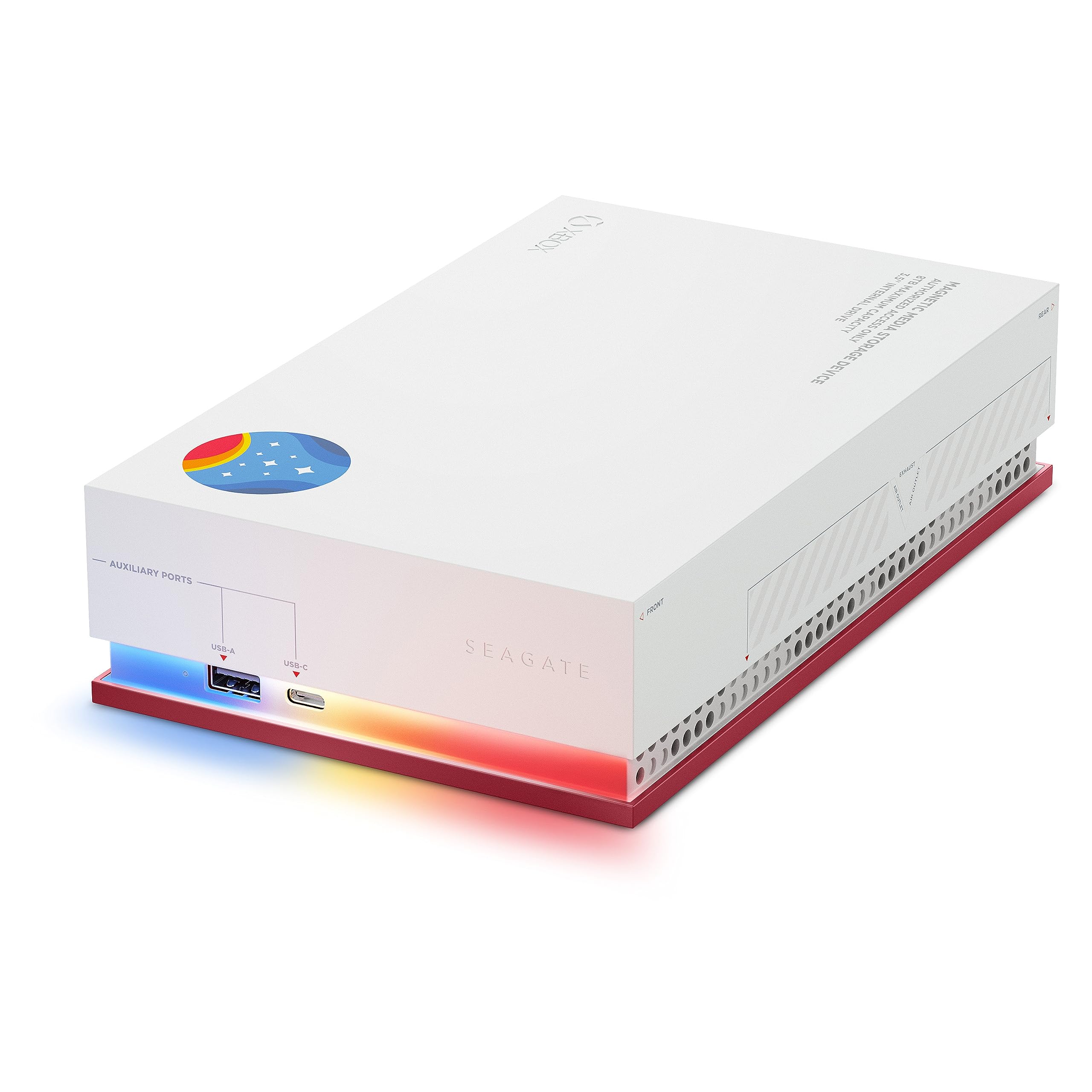 Seagate Starfield Special Edition 8TB External Gaming Hard Drive for PC & PS5 - USB 3.2 Gen 1 HDD with RGB LED Lights, Dual USB-C/USB-A Ports, 3-Year Rescue Service - Perfect for Gaming, Streaming & Data Backup (STMK8000400)