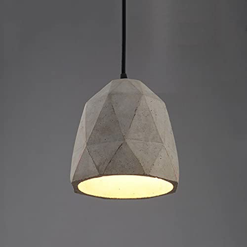 Modern LED Concrete Pendant Light - Industrial Style Hanging Lamp with Cement Shade for Kitchen Island, Dining Room, Bar & Living Room | Energy-Efficient Ceiling Fixture for Home & Commercial Spaces