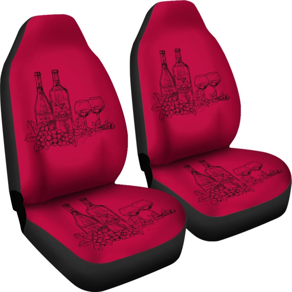Premium Red Wine Gift Set with Elegant Car Seat Covers (210701) - Perfect for Holiday Gifts, Anniversary Presents & Wine Lovers Accessories
