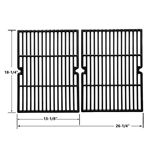Uniflame Pinehurst GBC750W Gas BBQ Grill Replacement - 4 Stainless Steel Burners, Heat Plates & Porcelain Cast Iron Cooking Grates for Outdoor Backyard Grilling, Camping, and Tailgating Parties