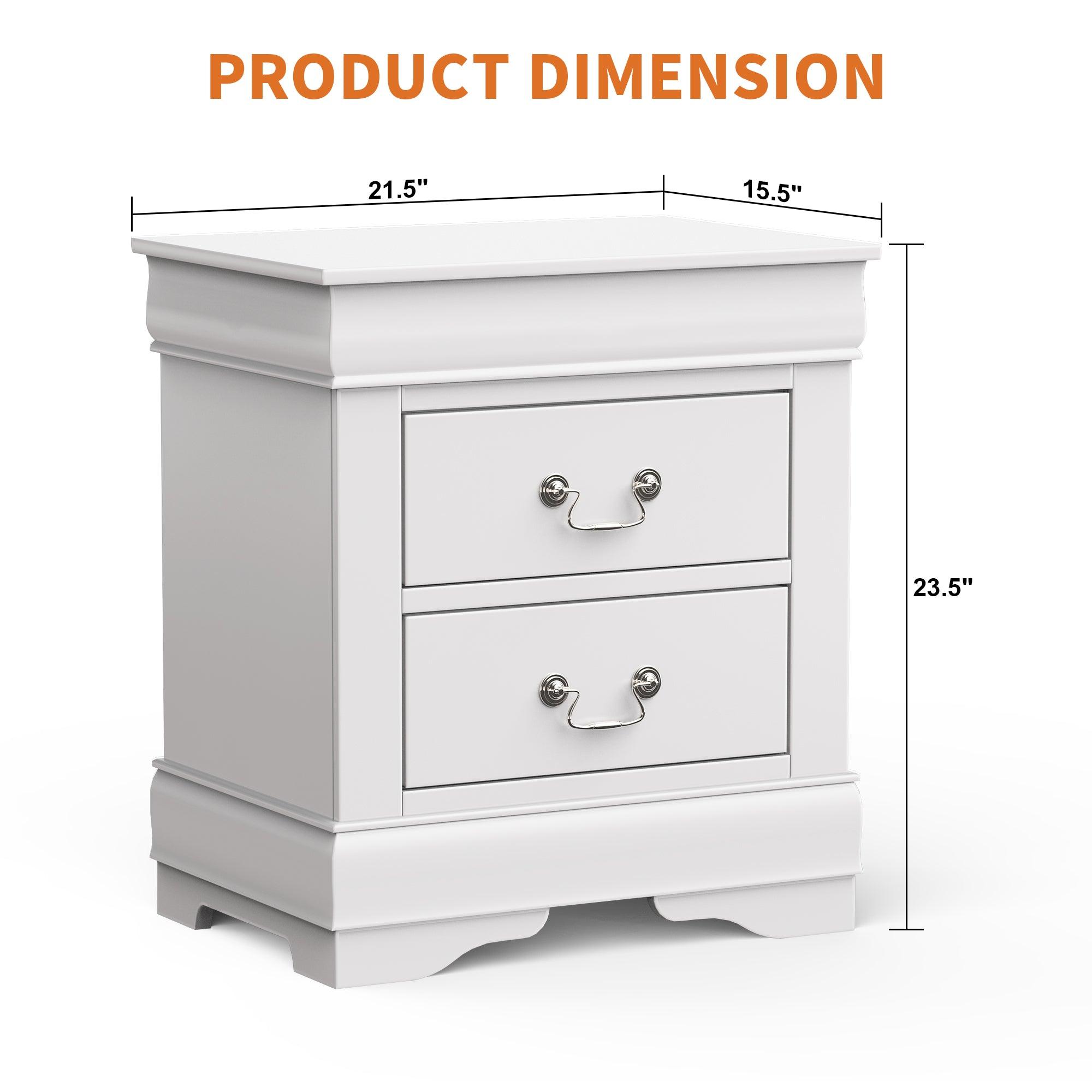 Louis Philippe Night Stand by Furniture of America - Elegant Bedside Table for Bedroom Decor, Storage & Organization
