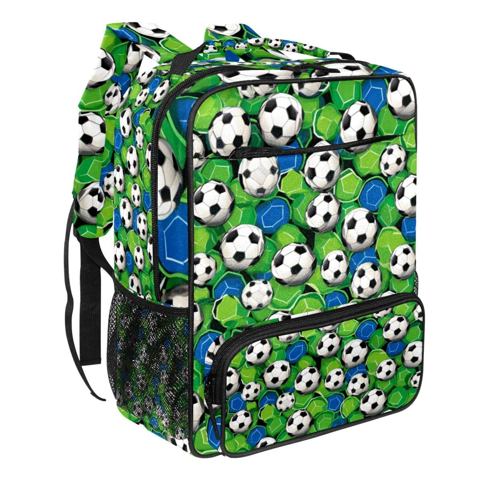 **Men's & Women's Travel Backpack with Floral Soccer Ball Design - Durable & Stylish for Hiking, Gym, Work & School**