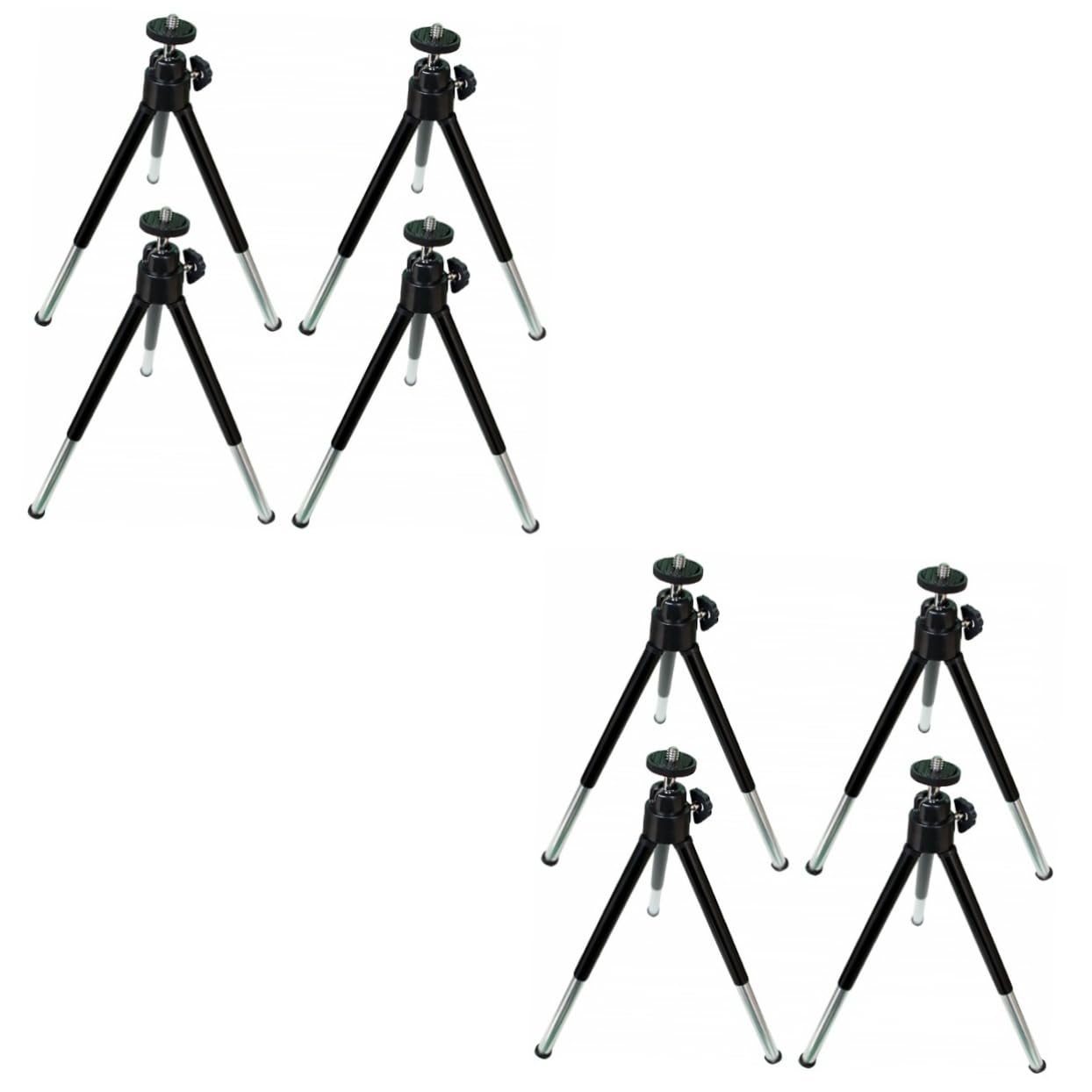 Jojofuny 8-Piece Adjustable Phone Stand Tripod Kit - 3-Position Telescopic Phone Holder for Desk, Photography & Video - Perfect for Streaming, Vlogging, and Hands-Free Viewing