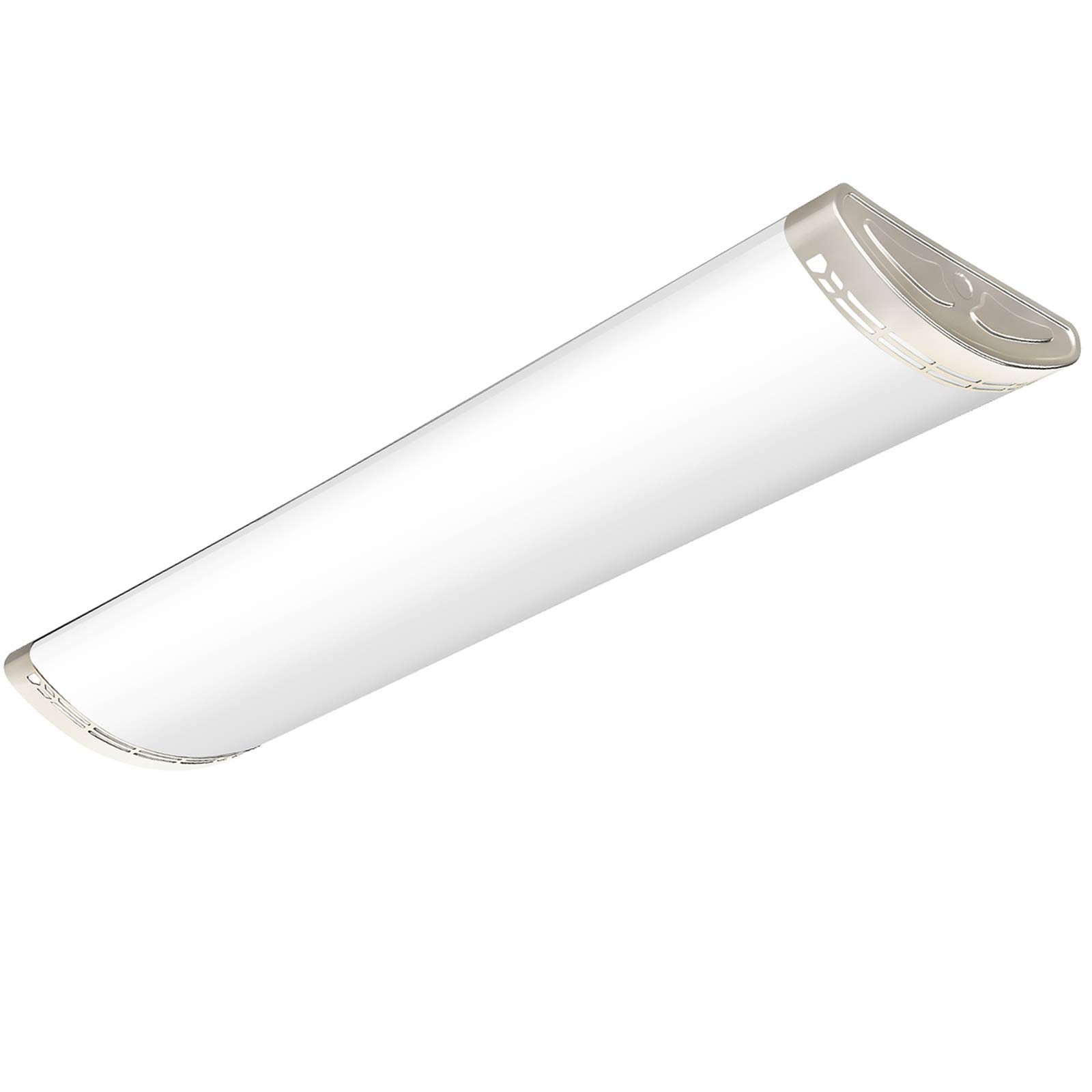 4ft LED Light Fixtures Dimmable 80W 8800lm Linear Flush Mount Ceiling Lights, 4000K Neutral White - Energy Efficient 250W Fluorescent Replacement - Perfect for Kitchen Lighting, Craft Room, Garage & Office (1 Pack)