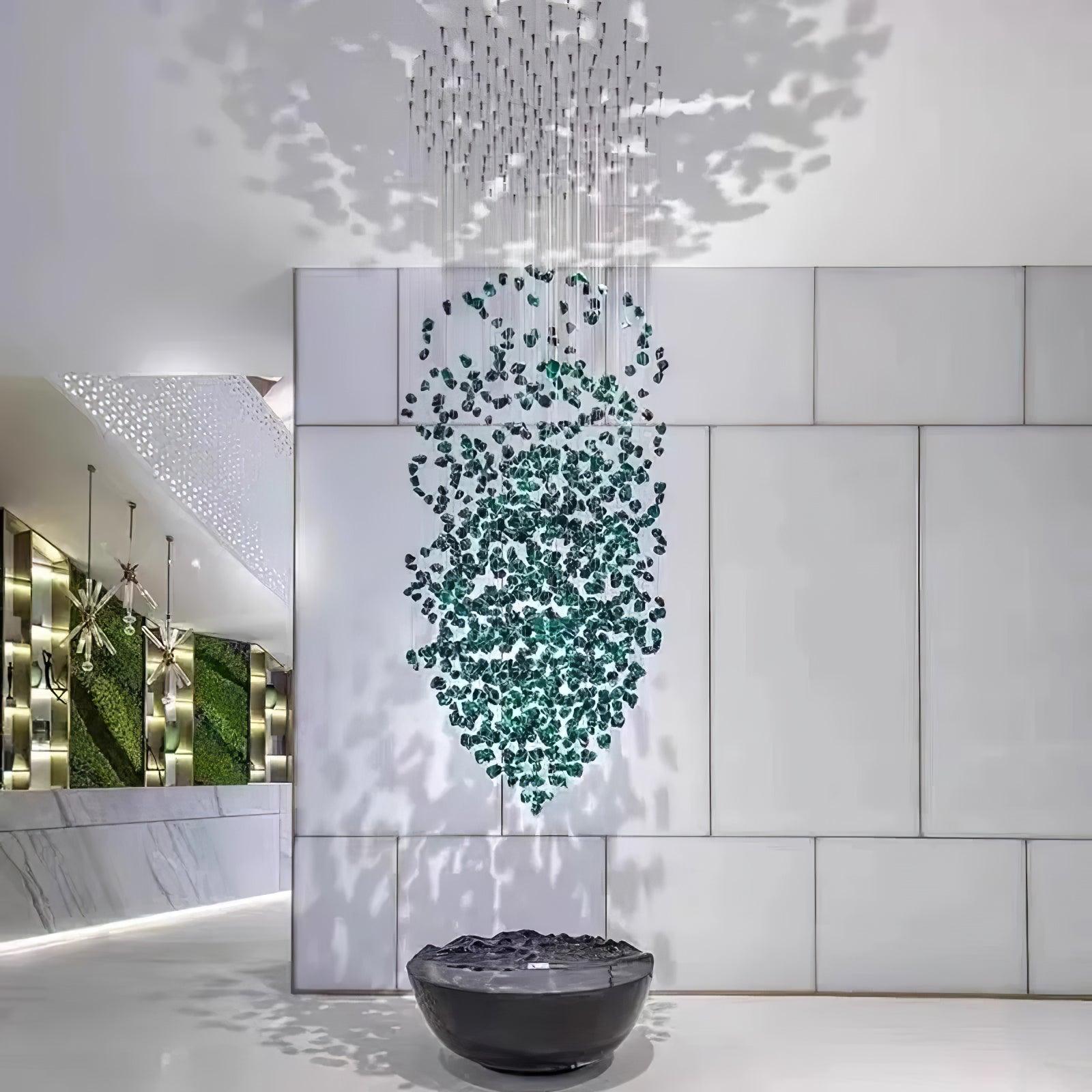 Elegant Crystal Stone Chandelier - Modern Luxury Ceiling Light Fixture for Dining Room, Living Room & Bedroom Decor