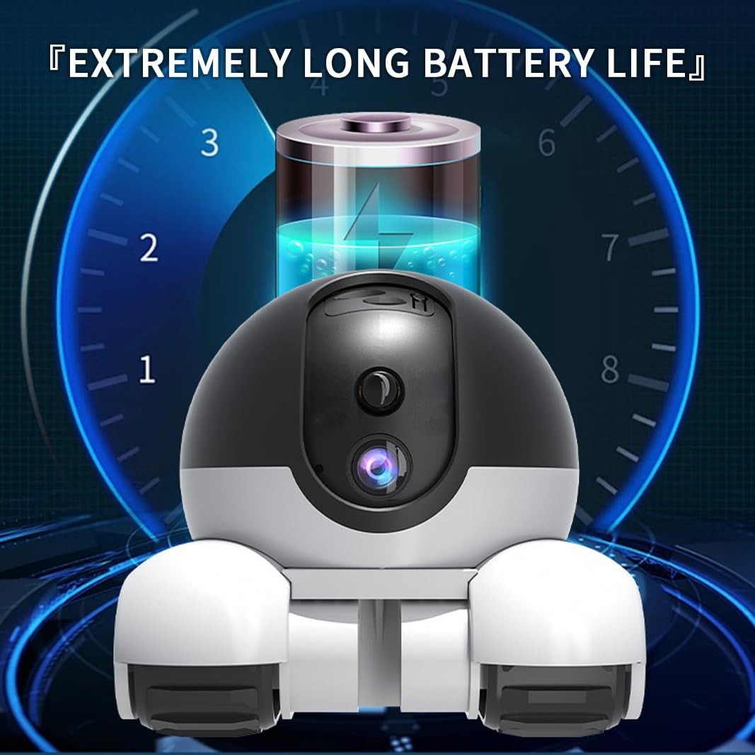 Smart Wireless Pet Camera with 1080P HD Video, 2-Way Audio, Night Vision & Remote App Control - Home Security Monitor for Dogs, Cats & Pets (White) - Perfect for Indoor Pet Monitoring & Home Surveillance