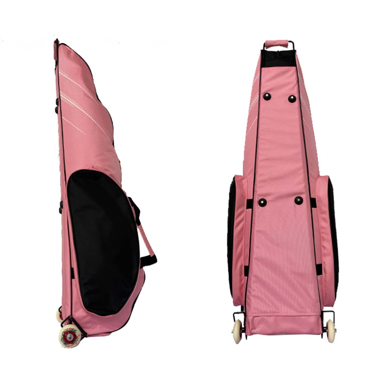 TBQATNTS Fencing Sword Bag with Wheels - 1680D Waterproof Oxford Cloth Durable Equipment Carrier for Sabre, Epee & Foil - Pink | Perfect for Tournaments, Training & Travel