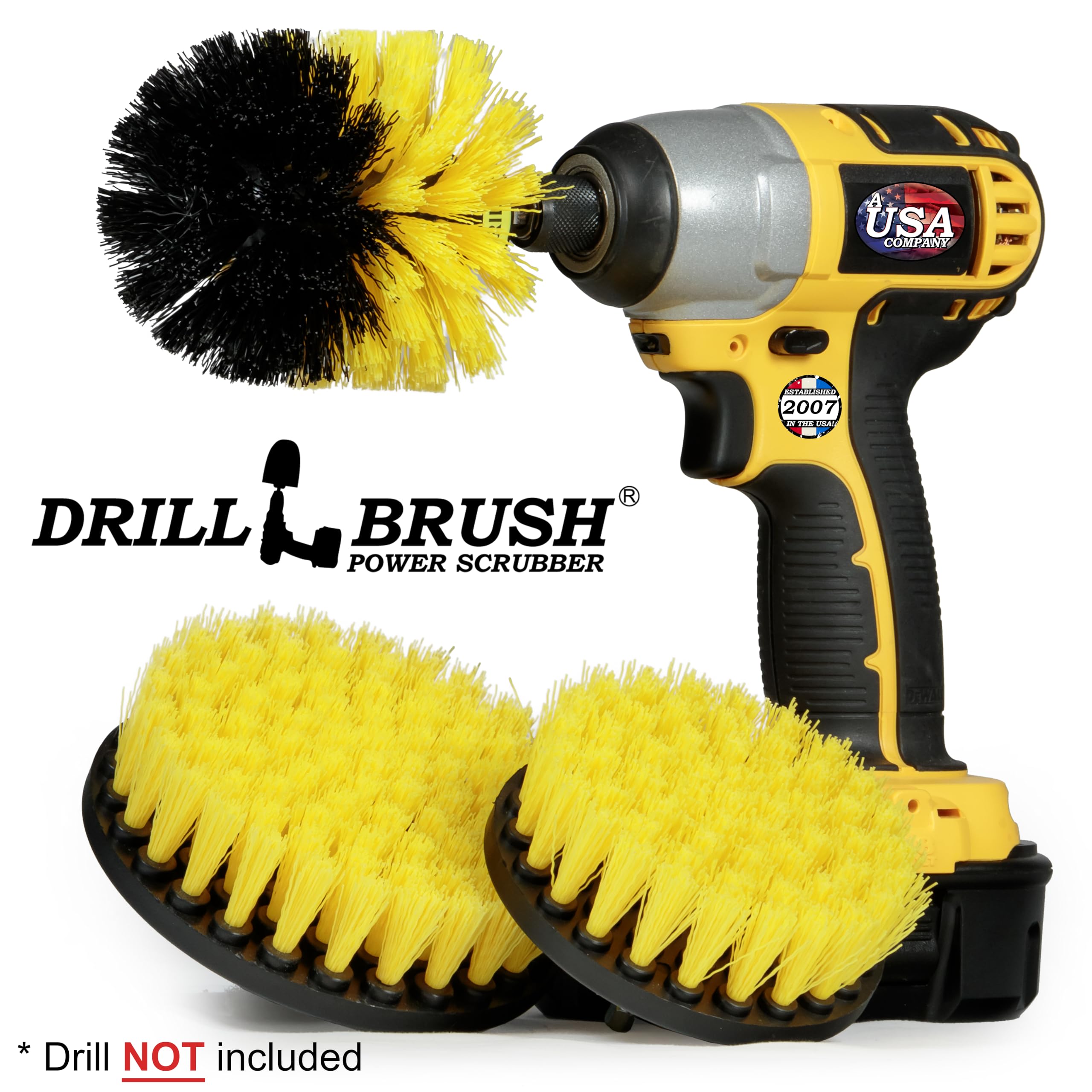 Tile and Grout Drill Brush - Cordless Power Scrubber for Deep Cleaning Bathrooms, Kitchens & Showers - Perfect for Grout Cleaning, Tile Scrubbing & Surface Restoration