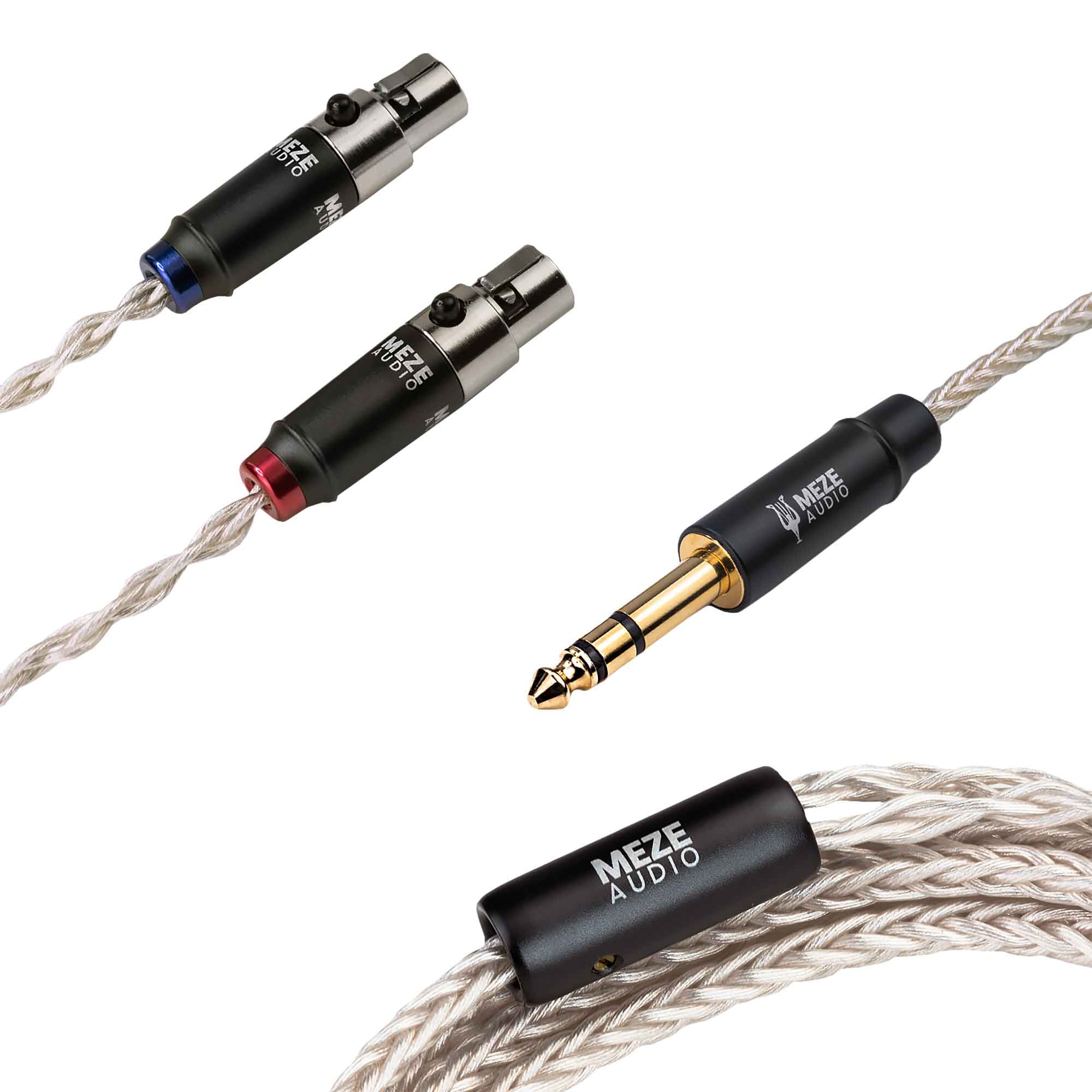 Premium Silver Upgrade Cable for Meze Empyrean & Elite Headphones - High-Quality Audio Enhancement for Audiophiles & Studio Use