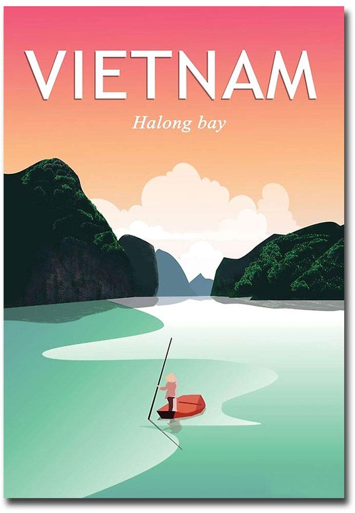 Vietnam Halong Bay Vintage Travel Souvenir Fridge Magnet 2.5