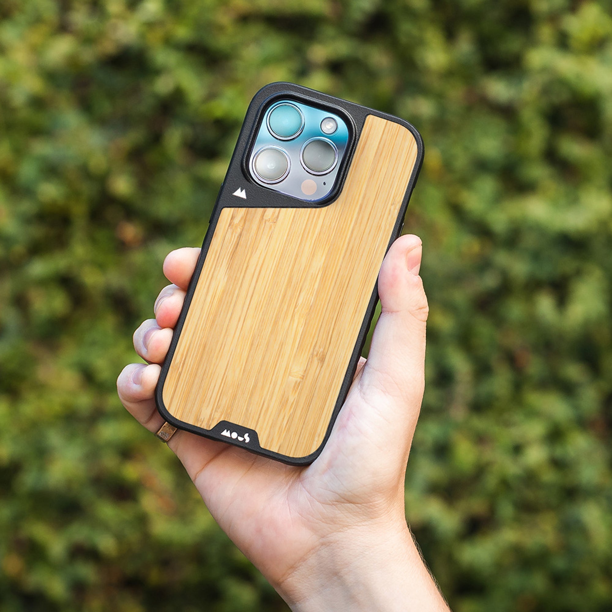 MagSafe® Compatible Bamboo Phone Case for iPhone 14/13/12 Pro Max - Eco-Friendly & Slim Protective Cover - Perfect for Outdoor, Travel & Everyday Use