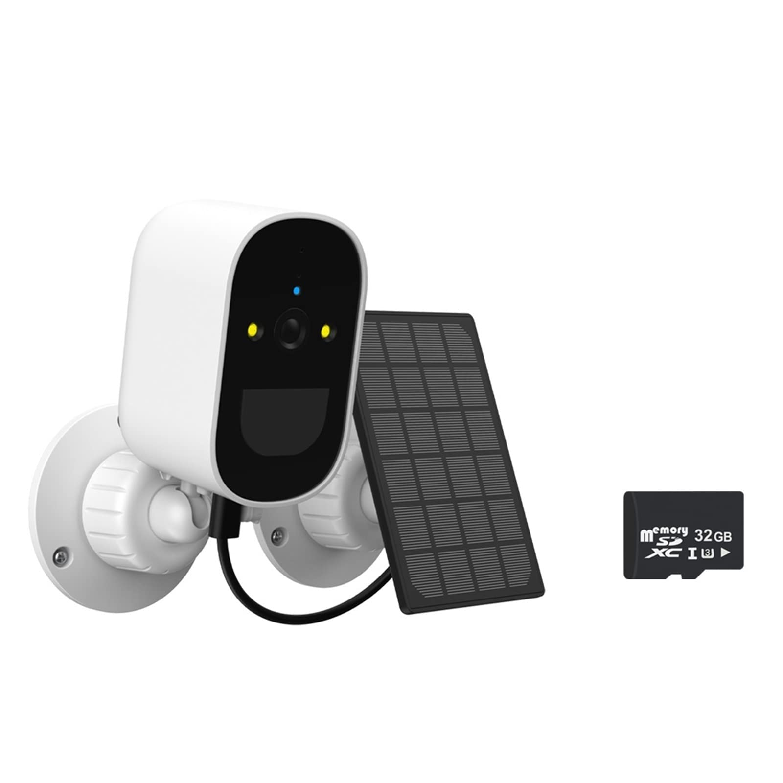 MZZYG Solar Security Camera - Wireless Outdoor WiFi IP Camera with Built-in Battery, PIR Human Detection, 1080P HD Video Surveillance - Ideal for Home, Yard, Garage & Business Security (Includes 32GB Storage)
