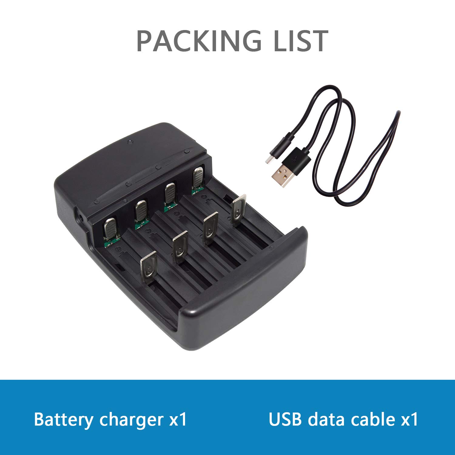 Universal USB Smart Battery Charger for 3.2V LiFePO4 Batteries - Fast Charging, Auto Cut-off - Perfect for Solar Power, RV, Marine & Emergency Backup
